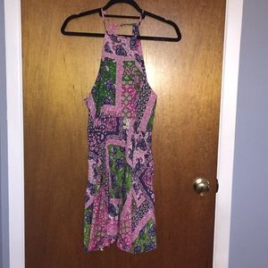 Bright paisley sundress with open back